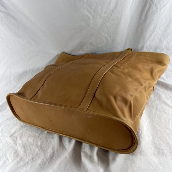80's COACH Tan Leather Vintage Large Shopper Tote Bag Made in The United States - Picture 15 of 17